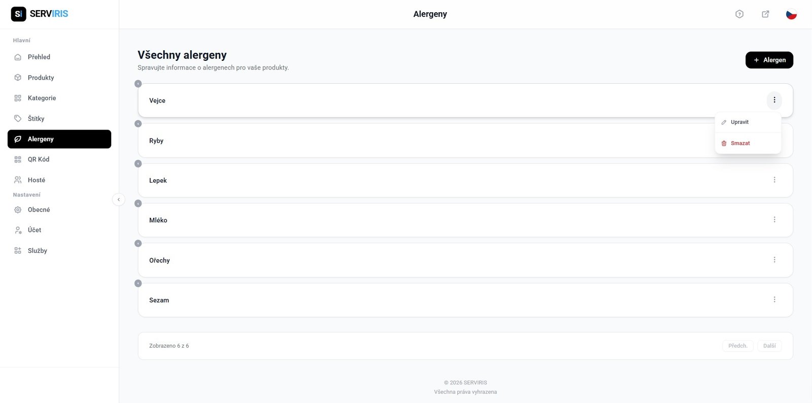 Allergens Management
